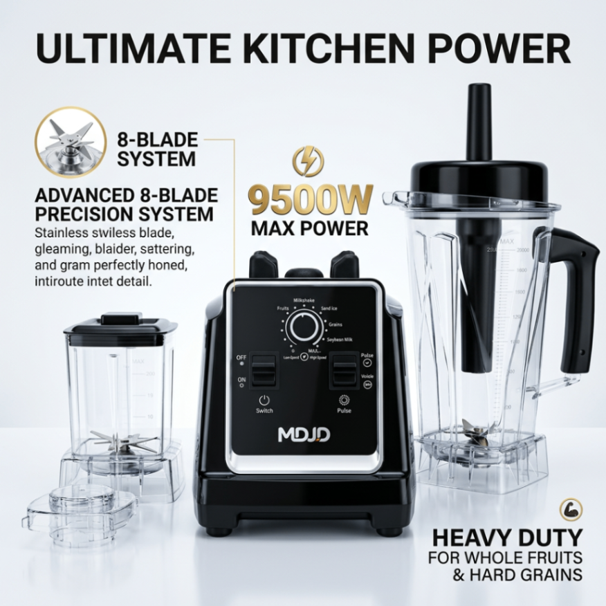 [MDJD] 9500W High-Power Blender with Double Cups