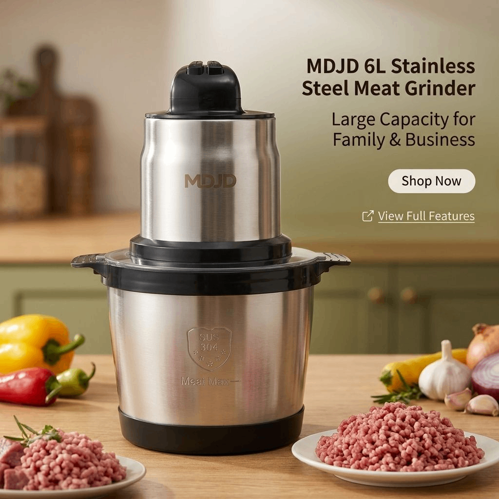 MDJD 6L Stainless Steel Meat Grinder 