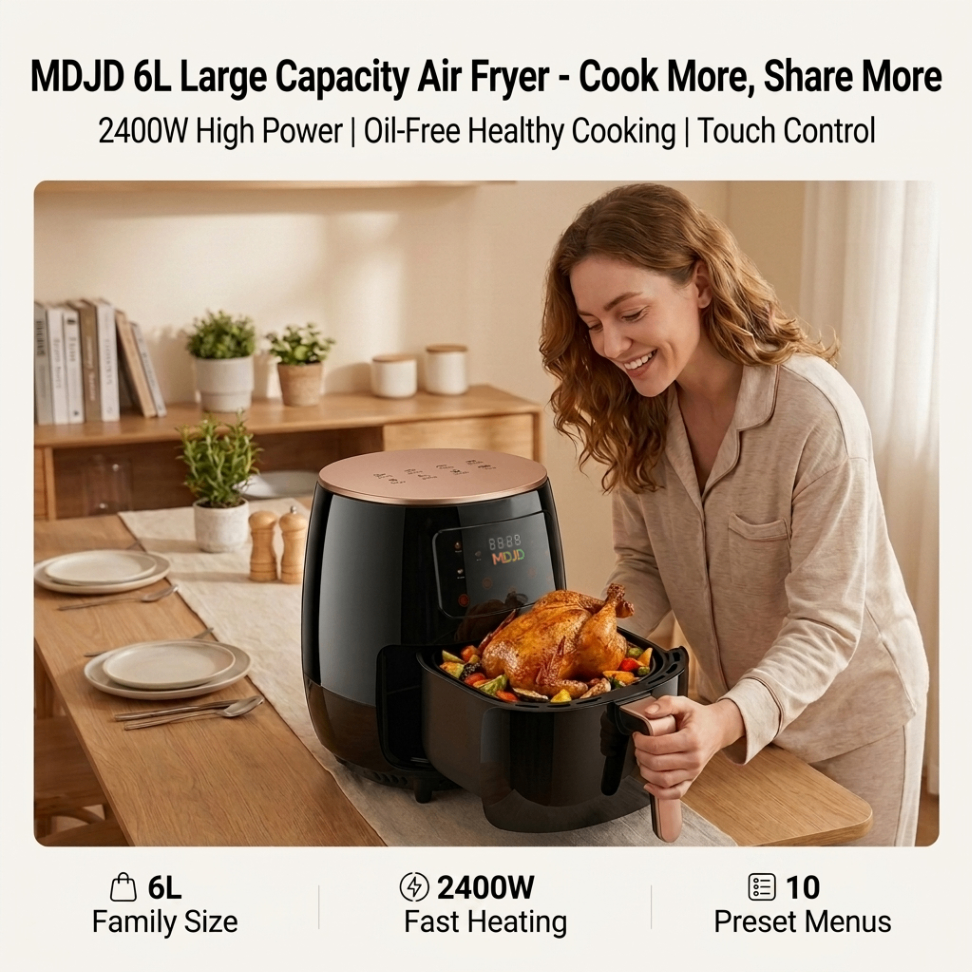MDJD 6L Multi-functional Air Fryer (High Power)  
